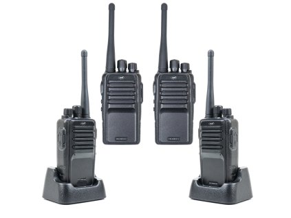 Súprava 4 prenosných rádiových staníc PNI PMR R15 0,5W, 16 programovateľných kanálov, 16 PMR a 50 CTCSS a 104 DCS tónov, ASQ, TOT, monitor, programovateľné, 1200mAh batéria