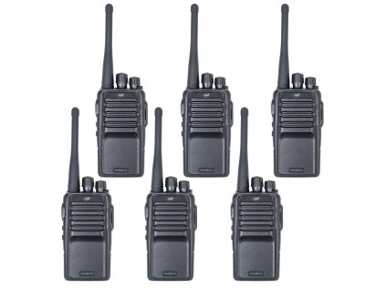 Súprava 6 prenosných rádiostaníc PNI PMR R15 0,5W, 16 programovateľných kanálov, 16 PMR a 50 CTCSS a 104 DCS tónov, ASQ, TOT, monitor, programovateľné, 1200mAh batéria