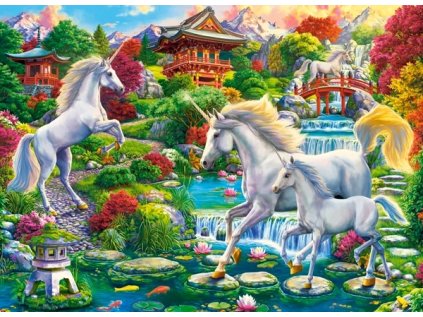 CASTORLAND Puzzle Zahrada jednorožců 300 dílků