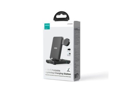 Joyroom Charging Station 4-in-1 for Apple iPhone (7.5W), AirPods (5W), Apple Watch (2.5W) + Lightning+Lightning+U, PD 5W, Black (JR-WQS02)