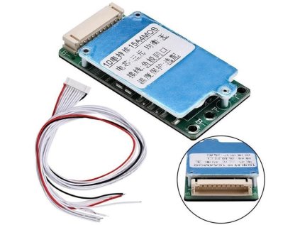 Ochranný obvod a balancér pre 10 Li-Ion článkov 3,7V prúd do 15A