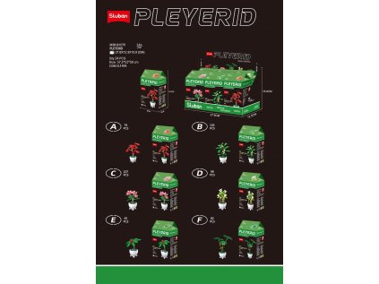 Sluban Flowers M38-B1075A Tropická rastlina v kvetináči