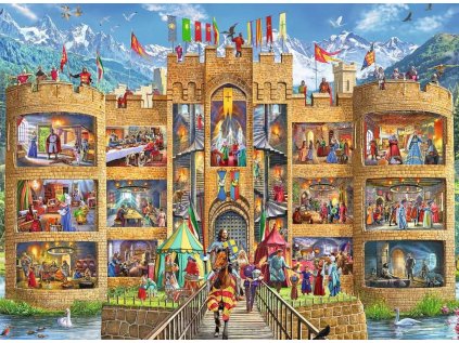 RAVENSBURGER Puzzle Pohled do rytířského hradu XXL 150 dílků