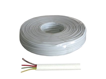 Vodič telefónny 4 žilový biely,100m