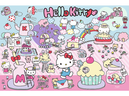 puzzle objevuj svet hello kitty 300 dilku 244749