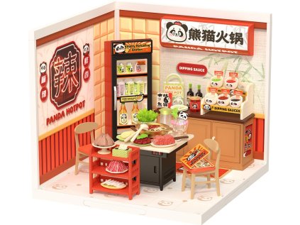 ROBOTIME Rolife DIY House: Asijská restaurace s LED osvětlením 127 dílků