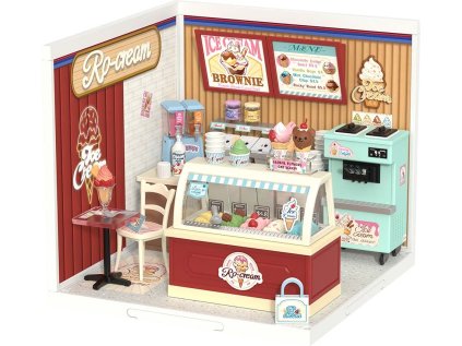 ROBOTIME Rolife DIY House: Zmrzlinárna s LED osvětlením 144 dílků