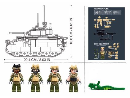 Sluban M38-B1363 Americký ľahký tank M3A3 Bradley
