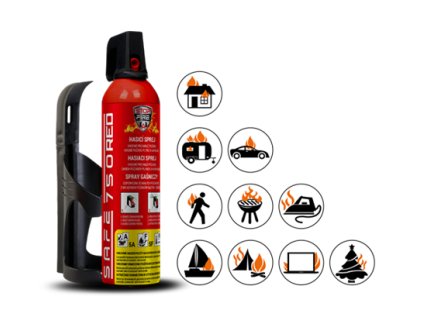 Hasiaci sprej SAFE 750 RED 750ml peny + držiak 75C