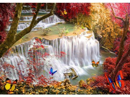 puzzle vodopad v hlubokem lese 2000 dilku 185960
