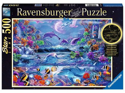 RAVENSBURGER Svítící puzzle Magický úplněk 500 dílků