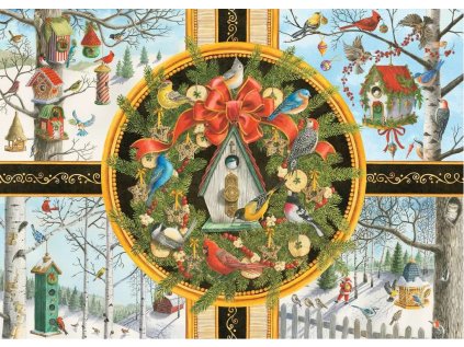 RAVENSBURGER Puzzle Vánoční zpěvné ptactvo XXL 500 dílků