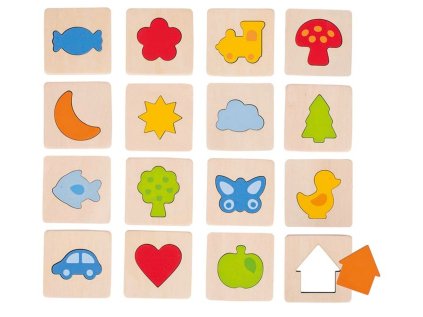 GOKI Hmatová hra Poznej tvary v rámečku