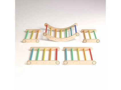 BusyKids Veľká skladacia lezecká zostava dúhová