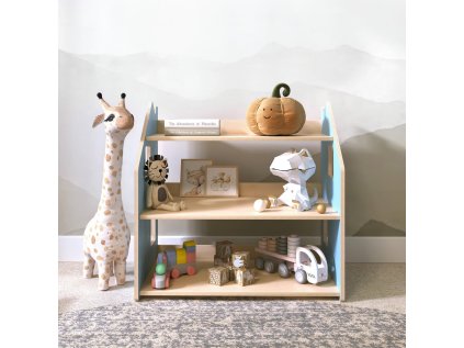 BusyKids Polica na hračky modrá