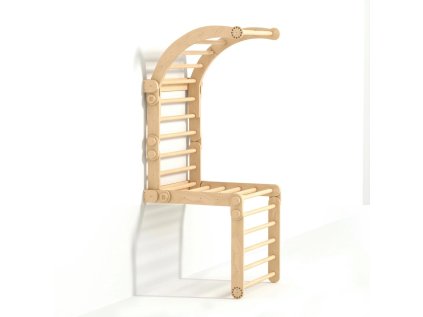 BusyKids Drevené domáce rebriny s hrazdou nelakované