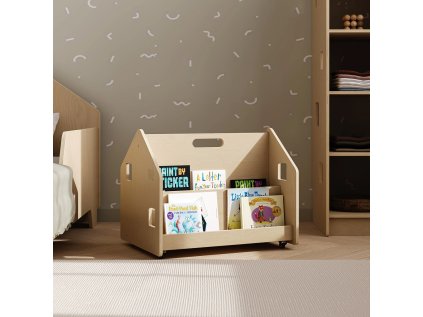 BusyKids Obojstranná knižnica na kolieskach