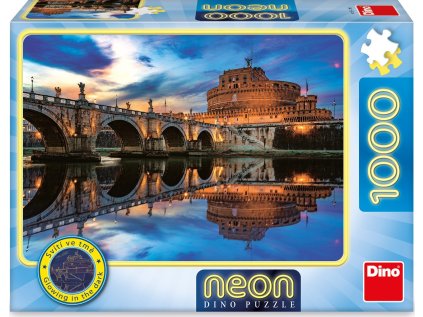 DINO Svítící puzzle Andělský hrad 1000 dílků