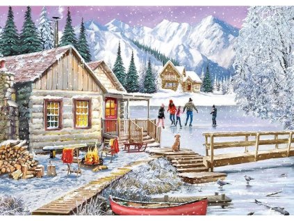 GIBSONS Puzzle Zima na chatě 1000 dílků