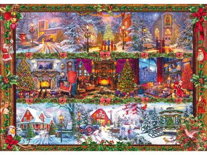 SCHMIDT Puzzle Vánoční pozdravy 1000 dílků
