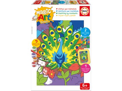 EDUCA Malování podle čísel: Páv a Papoušek