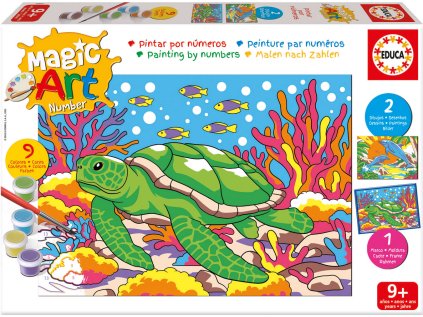 malovani podle cisel delfini a zelva 255493