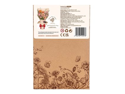 RoboTime 3D drevená skladačka Oranžová gerbera