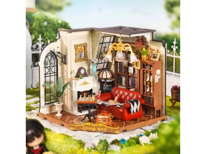 RoboTime 3D drevená skladačka Miniatúra domčeku Katarínina obývacia izba