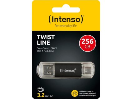 INTENSO Twist Line, USB-C/USB-A, USB Kľúč, 256GB