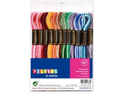 PLAYBOX Bavlnky duhové 25 ks