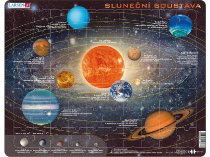 LARSEN Puzzle Sluneční soustava 70 dílků