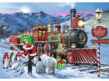 TREFL Puzzle Premium Plus Tea Time: Vánoční vlak 1000 dílků