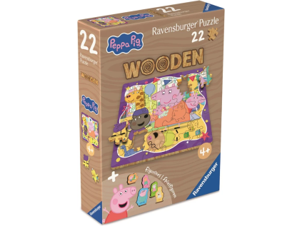 drevene puzzle prasatko peppa 22 dilku 252601