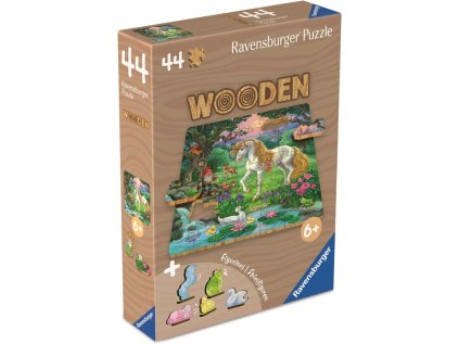 RAVENSBURGER Dřevěné puzzle Jednorožec 44 dílků