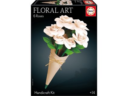 EDUCA 3D puzzle Floral Art - Bílé růže