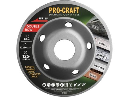 Diamantový brúsny kotúč 125 mm PROCRAFT WR125 Double Row