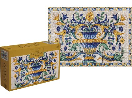 INTERDRUK Puzzle Art on Tiles 1: Kytice na podstavci 1000 dílků