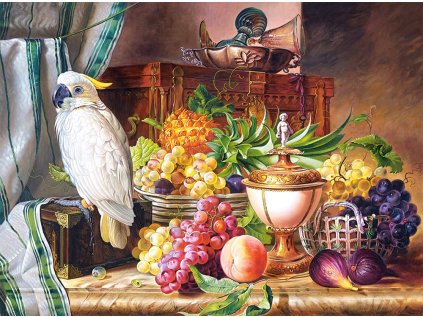 CASTORLAND Puzzle Zátiší s ovocem a papouškem 3000 dílků