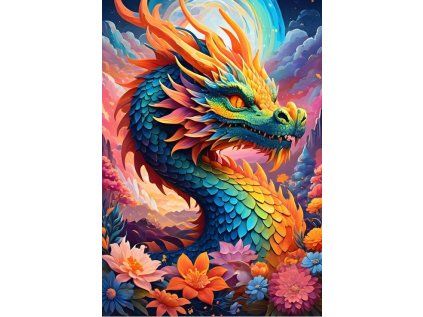 puzzle barevny drak 500 dilku 243579