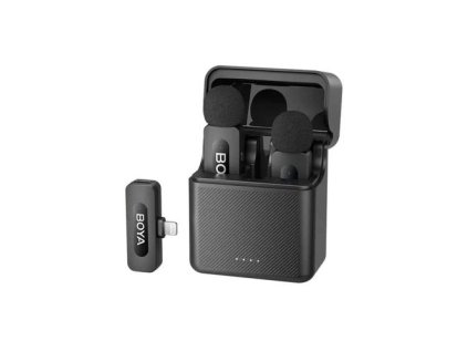 BOYA Microphone Wireless BY-V3 2.4GHz with 2 transmitters and 1 receivers (Lightning) Black EU