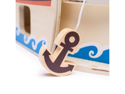 Bigjigs Toys Pirátska loď s pirátmi - poškozený obal