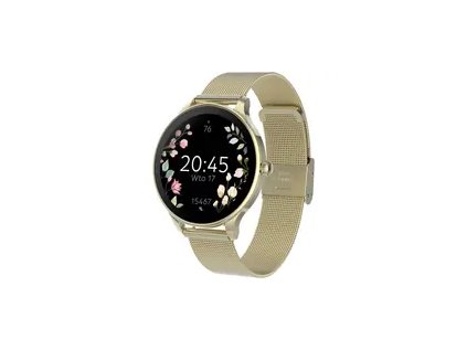 Forever Velora SB-306 zlaté / Chytré hodinky / 1.19 "/ AMOLED / 390×390 px / Bluetooth 5.2 / Android. iOS