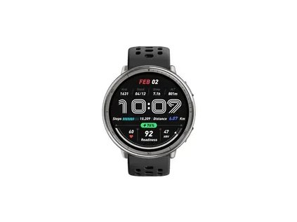 Amazfit Active 2 Round čierno-strieborná / múdre hodinky / 1.32" AMOLED / 5ATM / BT 5.2 / GPS