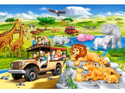 CASTORLAND Puzzle Dobrodružství na Safari MAXI 40 dílků