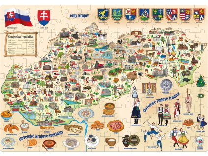 Popular Puzzle Mapa Slovenska 160 dílků