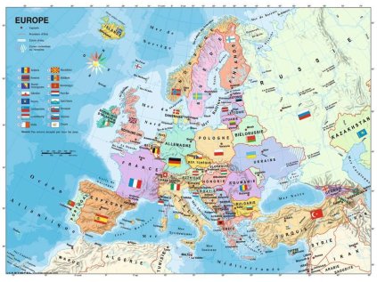 puzzle mapa evropy xxl 200 dilku 155789
