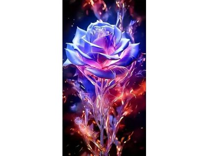 NORIMPEX Diamantové malování Bílá růže 30x40cm