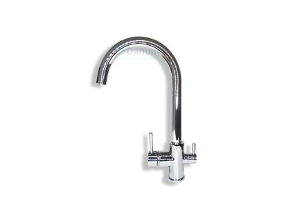 Trojcestná kuchynská batéria DUNAJ, lesklá