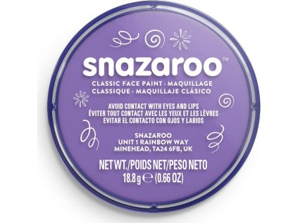 SNAZAROO Barva na obličej Světle fialová (Lilac) 18ml