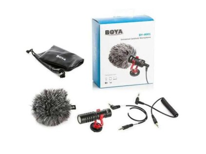 BOYA Microphone Wired, Cardioid, Mini No battery required (3.5mm trs/trrs connector) Black EU